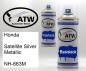 Preview: Honda, Satellite Silver Metallic, NH-663M: 400ml Sprühdose + 400ml Klarlack - Set, von ATW Autoteile West.
